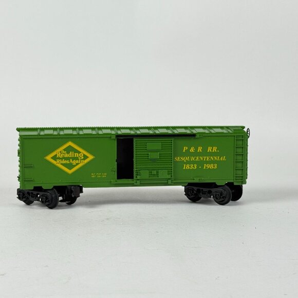 Lionel Reading Railroad Conrail Box Car 6-9400 Green Yellow O27 Gauge W/Box Trai - Picture 2 of 7